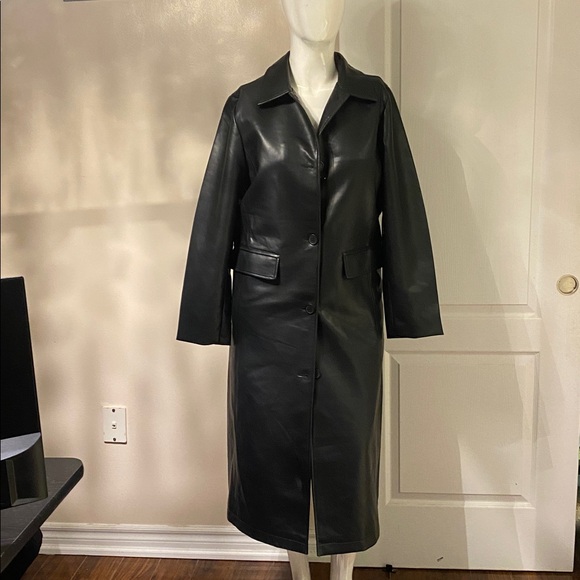 Rebecca Minkoff Jackets & Blazers - Rebecca Minkoff Black Vegan Leather Trench - L